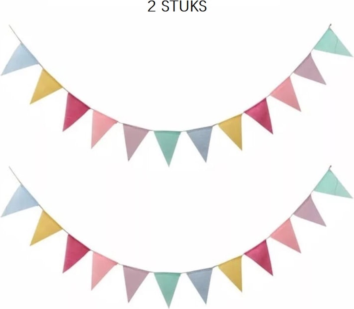 Slingers Vlaggenlijn Jute Kleuren -|2 stuks Slingers Linnen | Youhomy feestartikelen Mariage- Verjaardag Vlaggenlijn - Party| Christmas| Bruiloft| New Year|Feestdagen|4 Meter Voor Binnen En Buiten